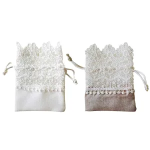 10pcs Luxury Lace Drawstring Bag Jewelry Gift Storage Pouches Drawstring Cloth