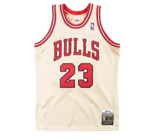 1995 MICHAEL JORDAN BULLS GOLD NBA AUTHENTIC JERSEY