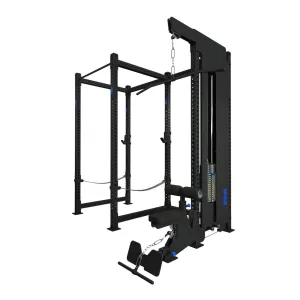 1RM Obsidian Power Rack with Ebony Lat Machine