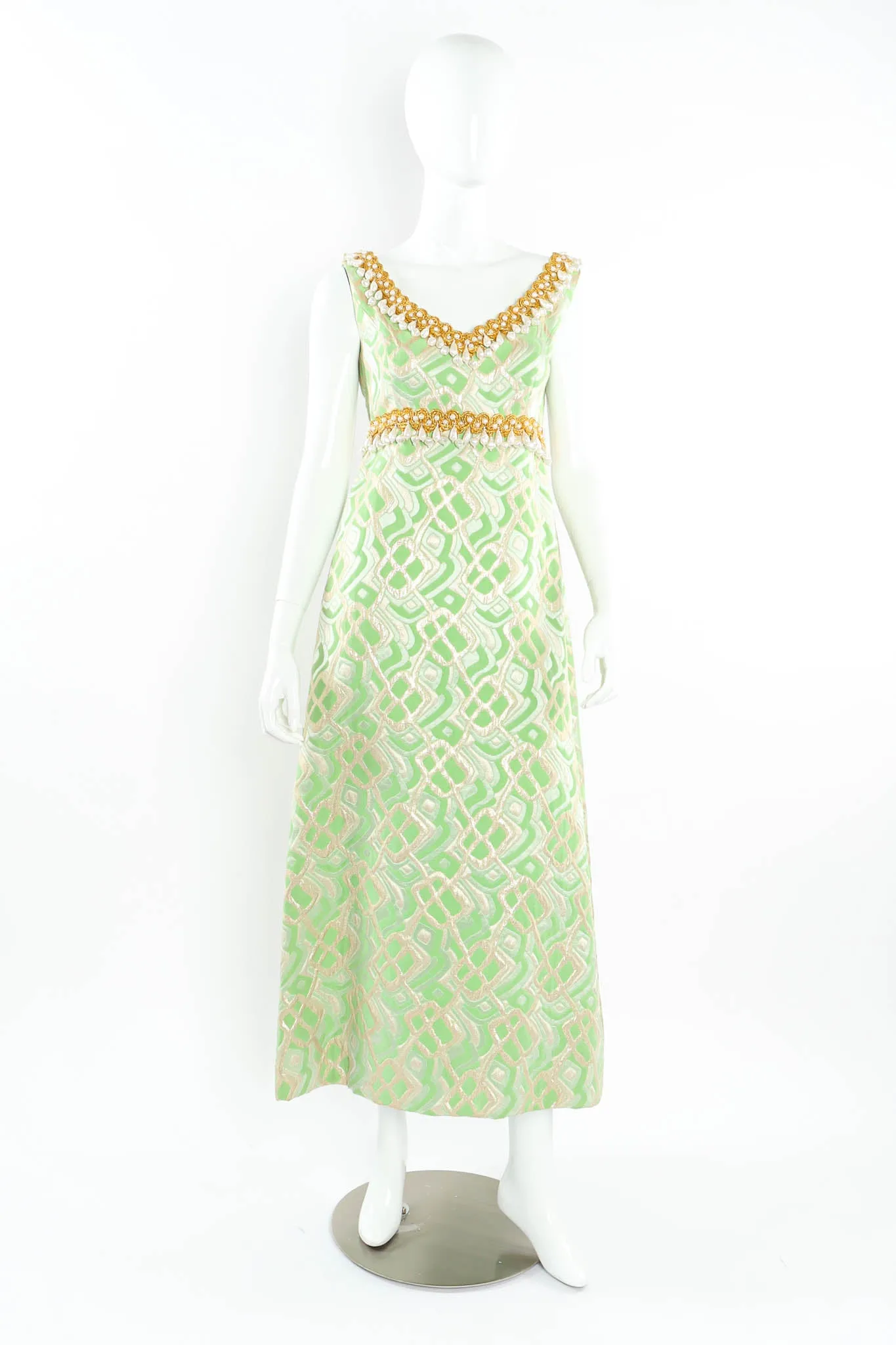 Abstract Pearl Empire Dress