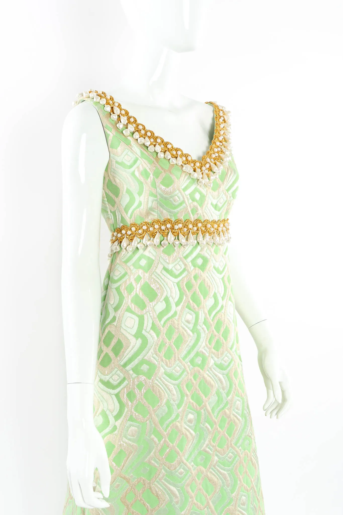 Abstract Pearl Empire Dress