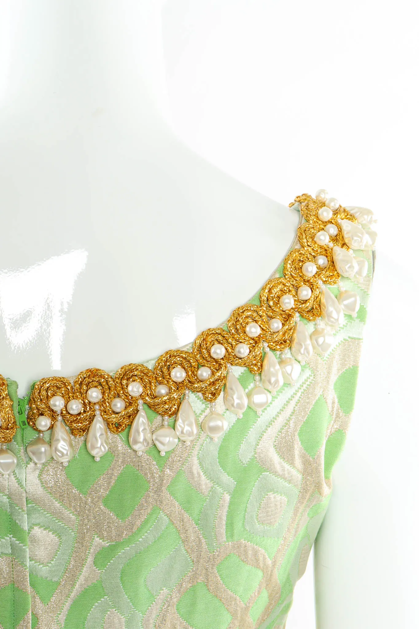Abstract Pearl Empire Dress