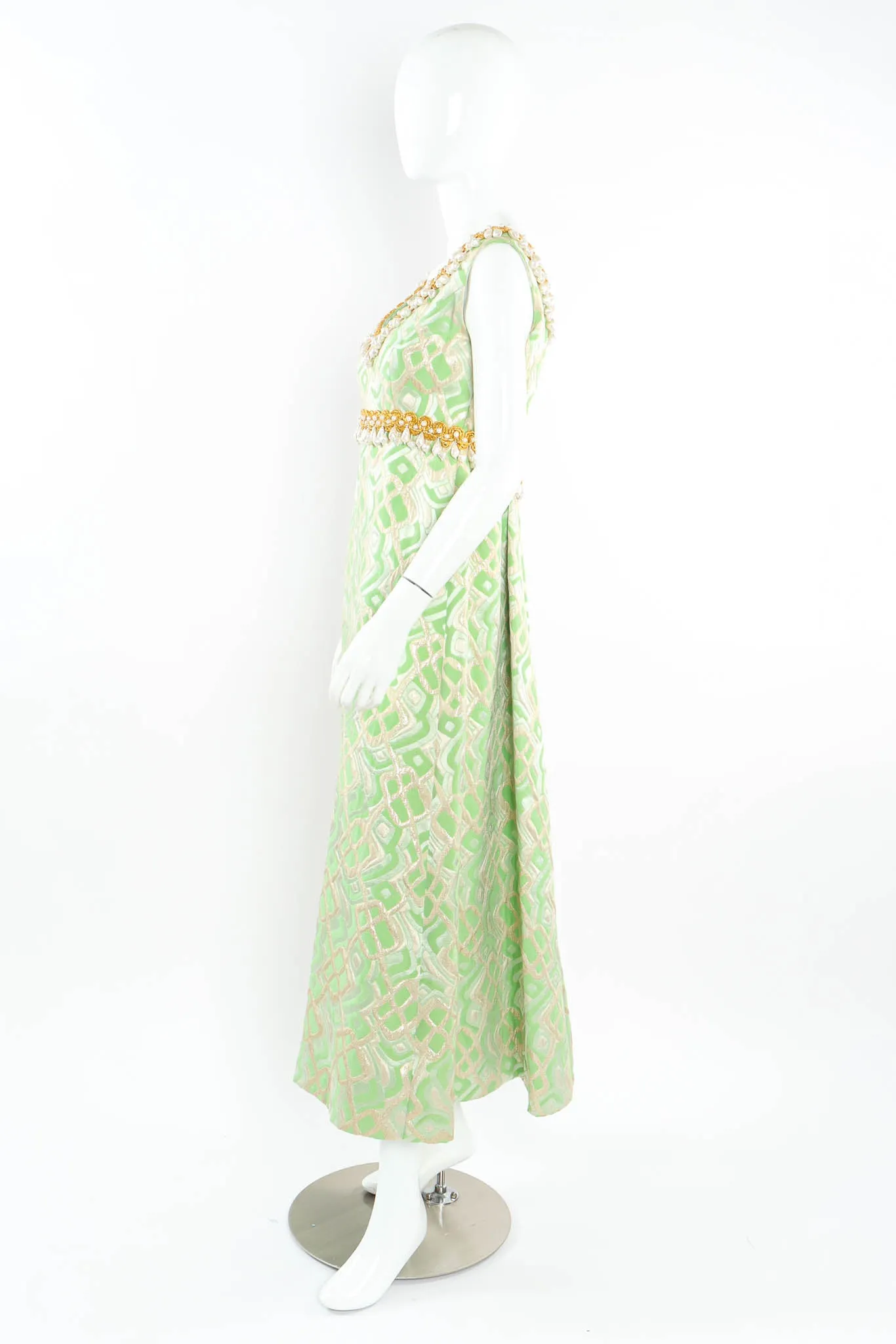 Abstract Pearl Empire Dress