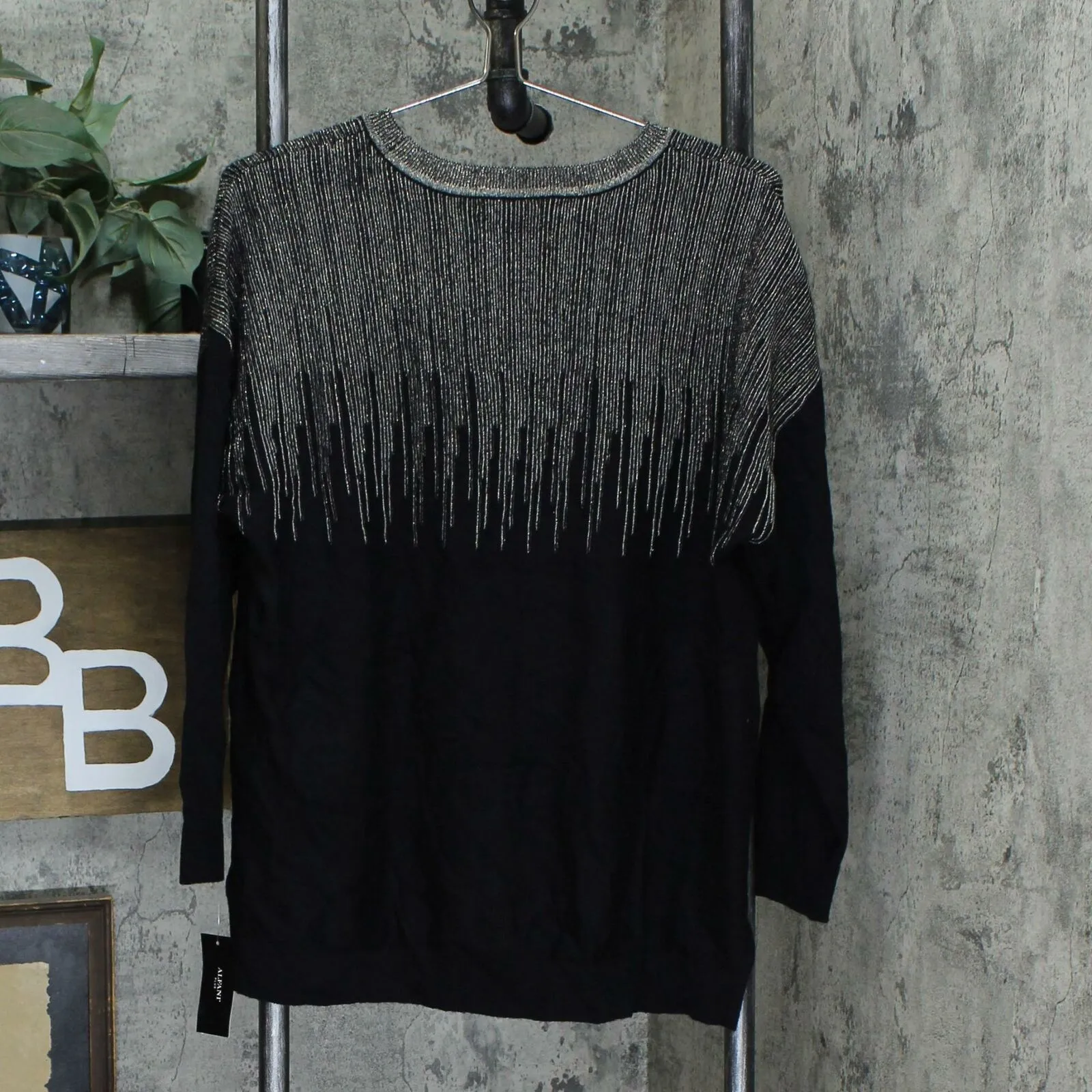 Alfani Plus Size Sparkle Shoulder Sweater