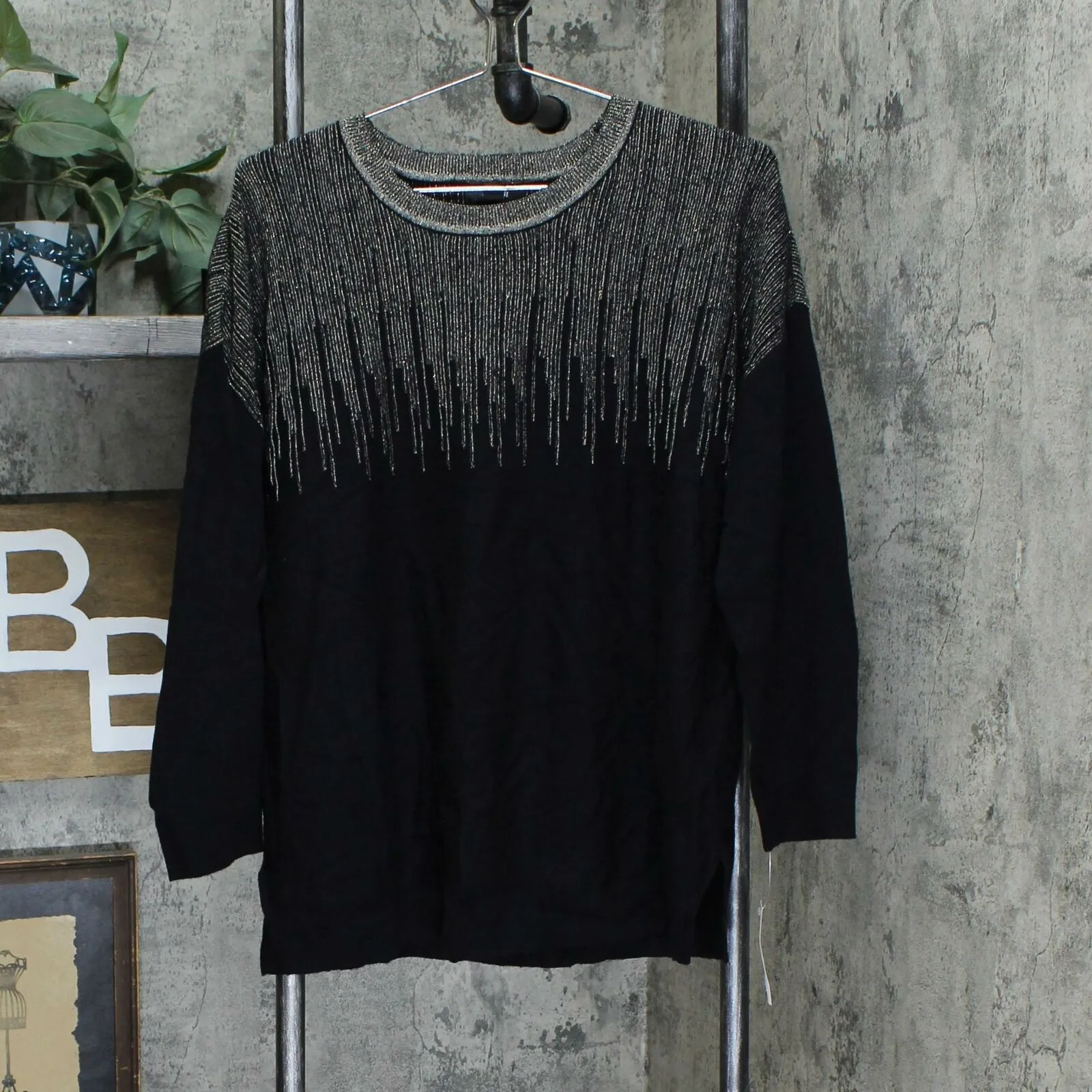 Alfani Plus Size Sparkle Shoulder Sweater