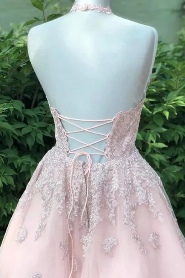 Appliques Short Pink Prom Dresses Cocktail Girls Homecoming Dresses, Short Graduation Dress APH0277