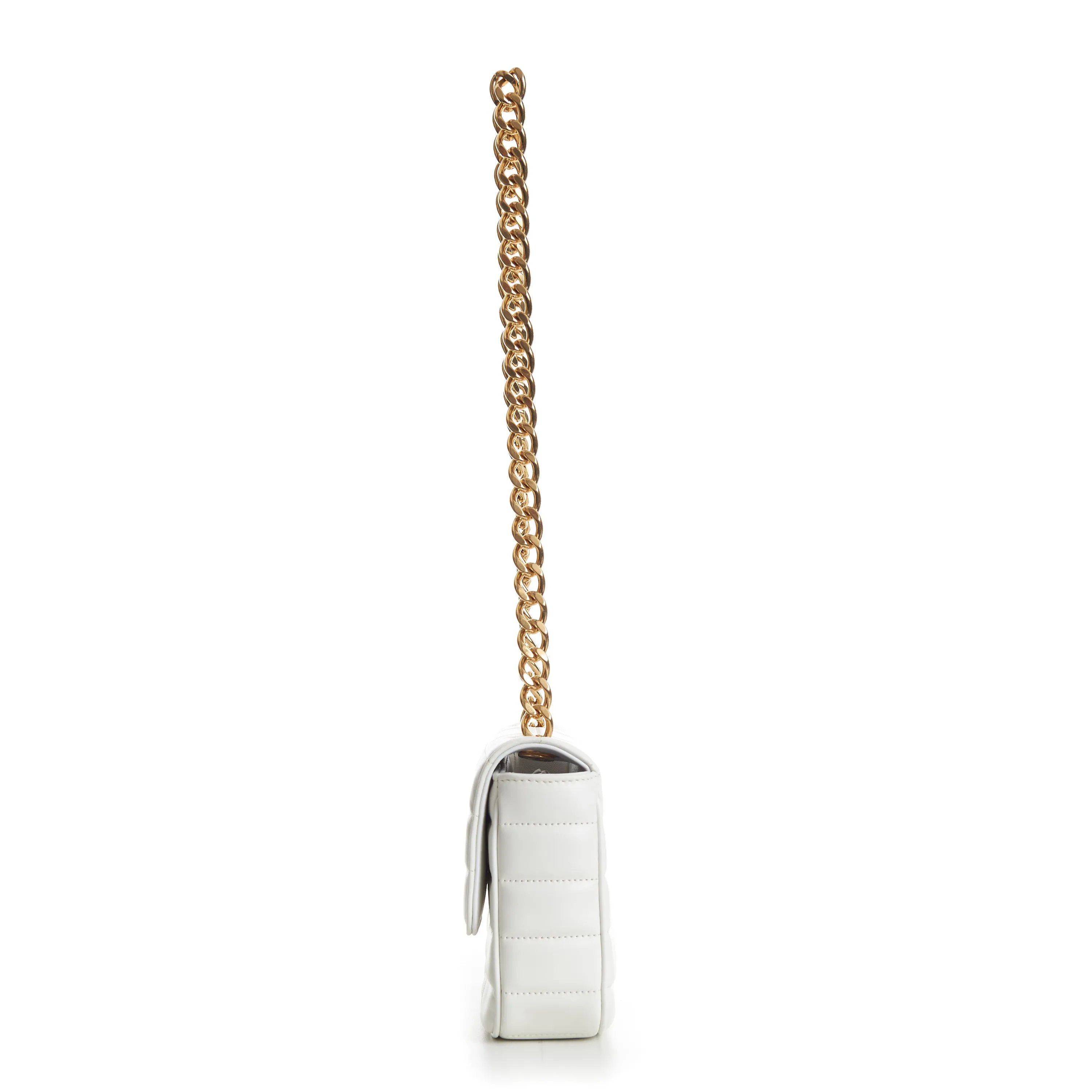 Arctic White Chain Shoulder Bag - Matelasse Quilted Calfskin