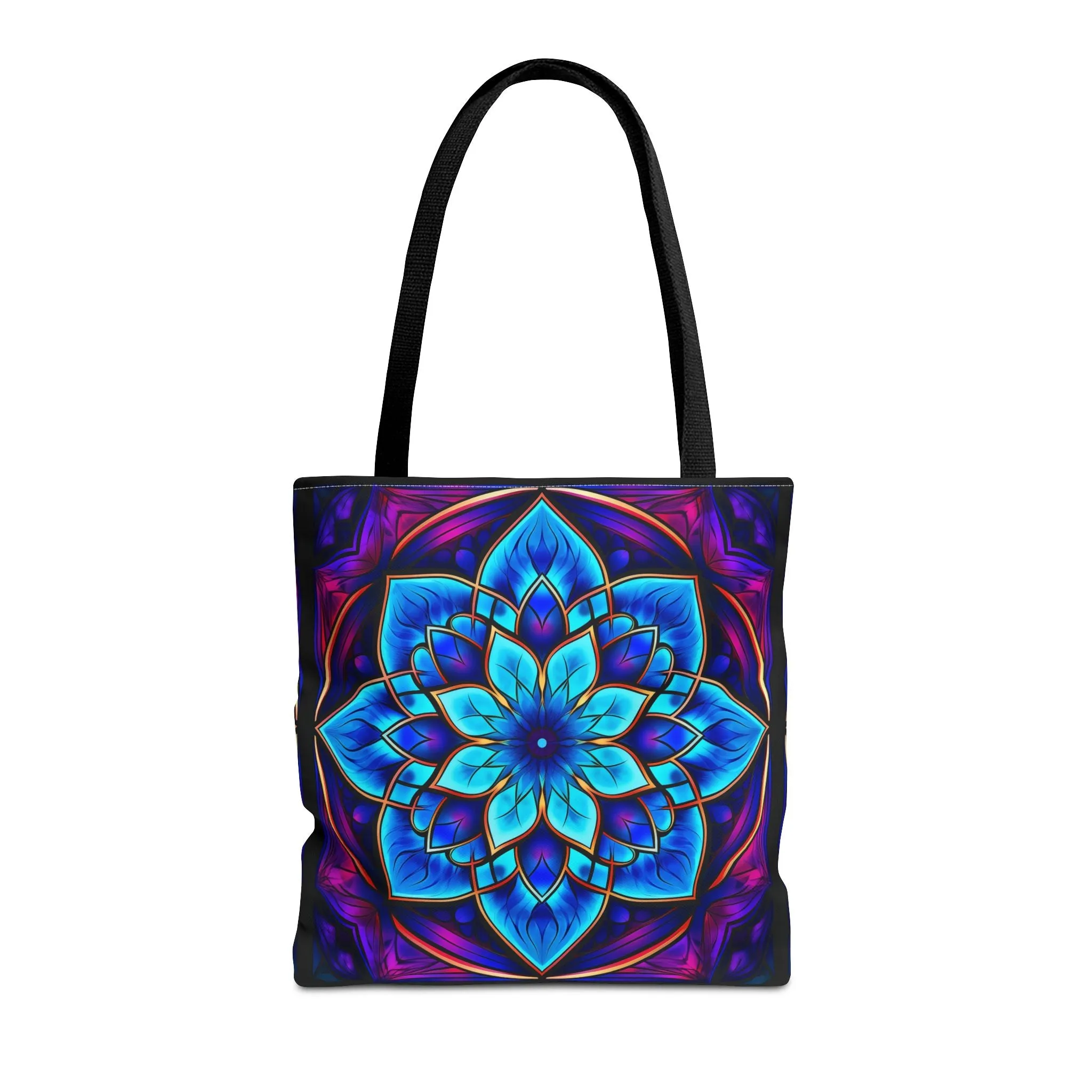 Blue Cosmic Bloom Tote Bag