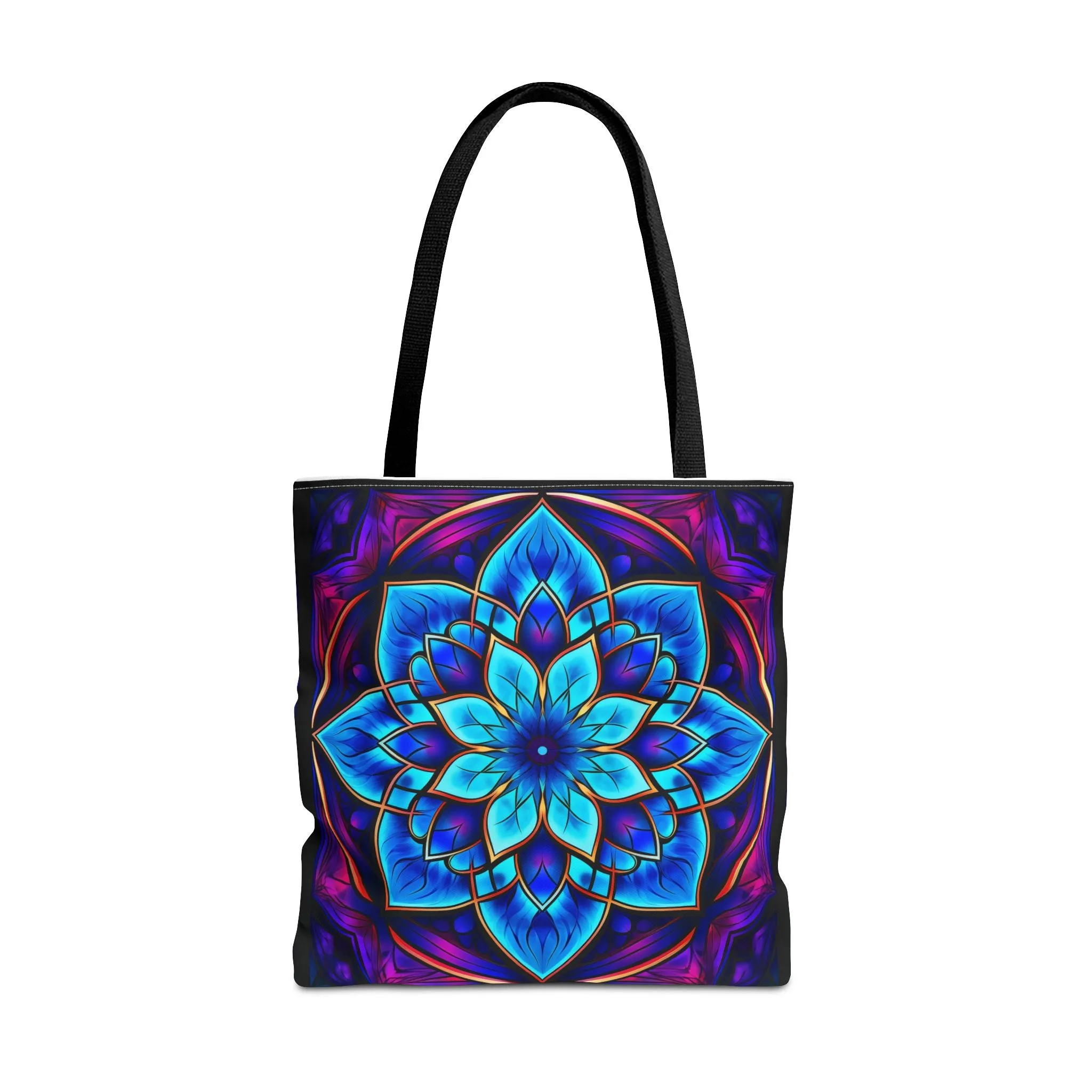 Blue Cosmic Bloom Tote Bag