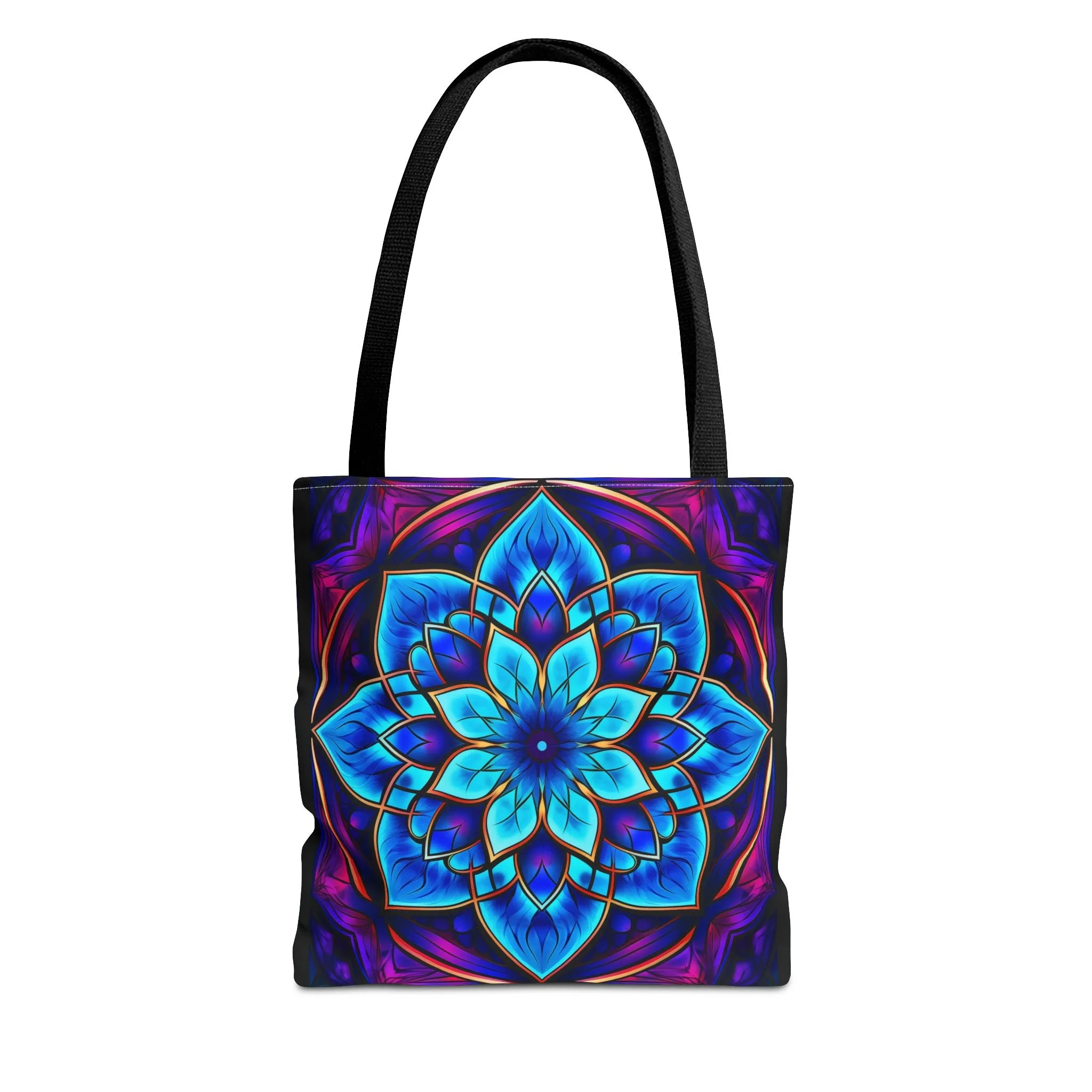 Blue Cosmic Bloom Tote Bag