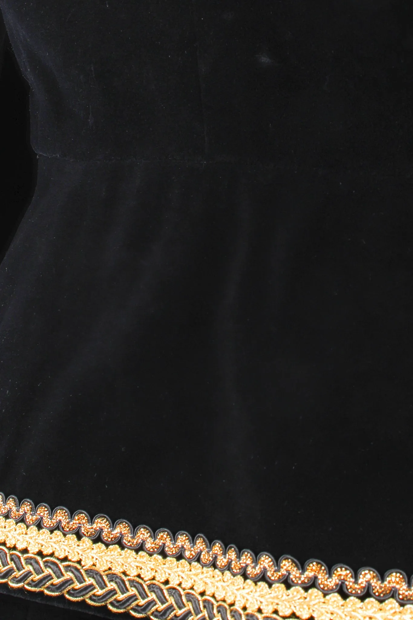 Braid Trim Velvet Jacket & Skirt Set