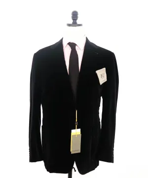 CANALI - Velvet "KEI" Slim Black Dinner/Smoking Jacket - 48R
