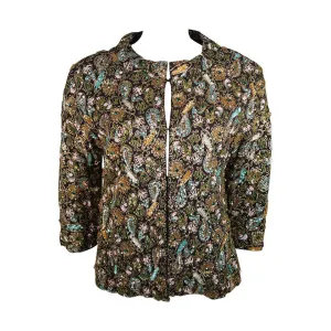 DIANE IMPORTS Hand Beaded Sequin Embroidered Jacket Size Medium