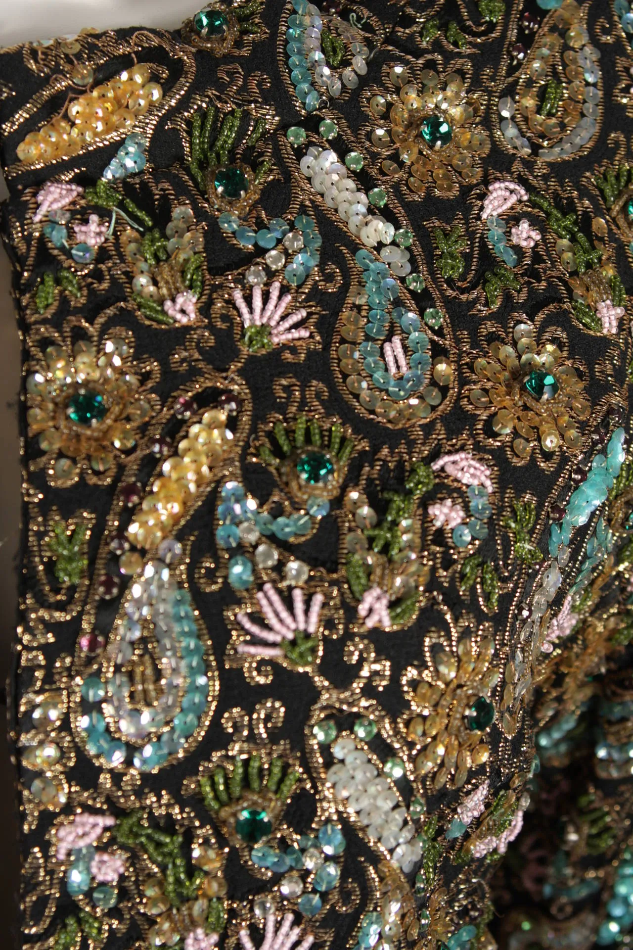 DIANE IMPORTS Hand Beaded Sequin Embroidered Jacket Size Medium