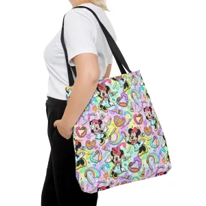 Disney Minnie Paint Inspired Fan Art Hand Drawn Tote Bag Gift Canvas Quotes Disneyland Magic Kingdom Parks World Mouse Festival Paint