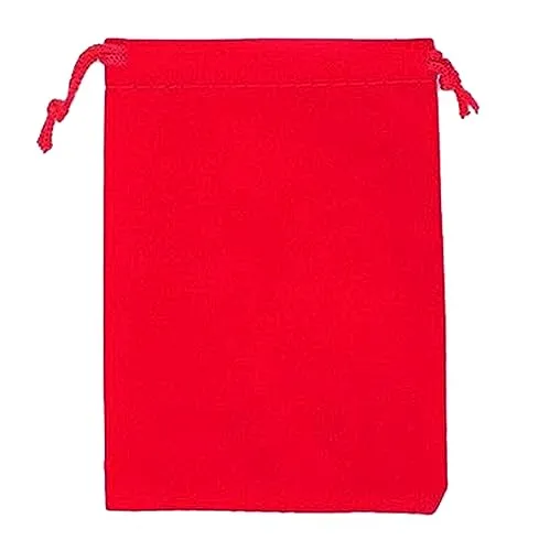 DMS RETAIL Velvet Drawstring Gold Coin Shagun Potli Pouch Bags (Red; 3X3 Cm; Pack Of 5)