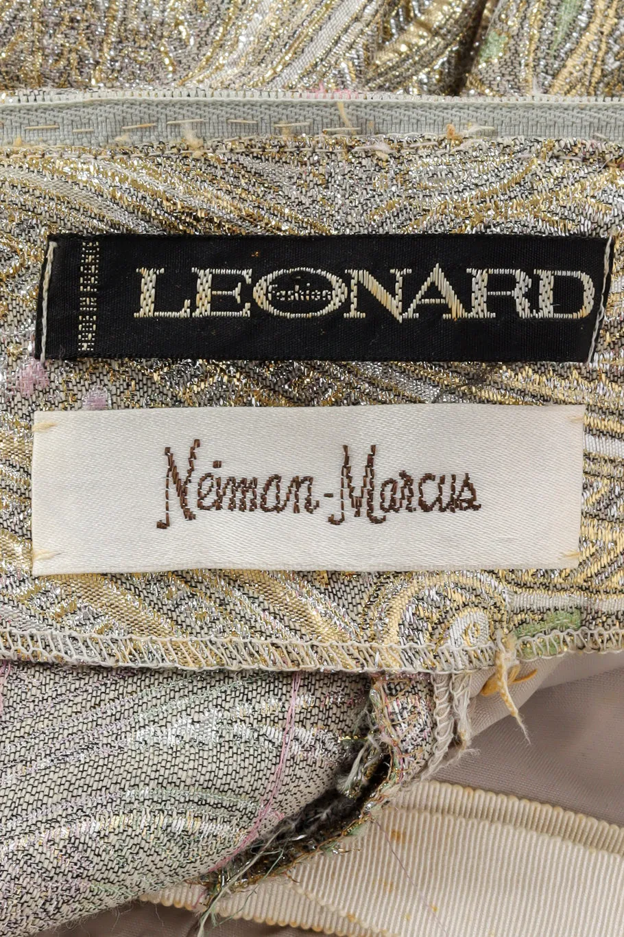 Floral Brocade Metallic Gown