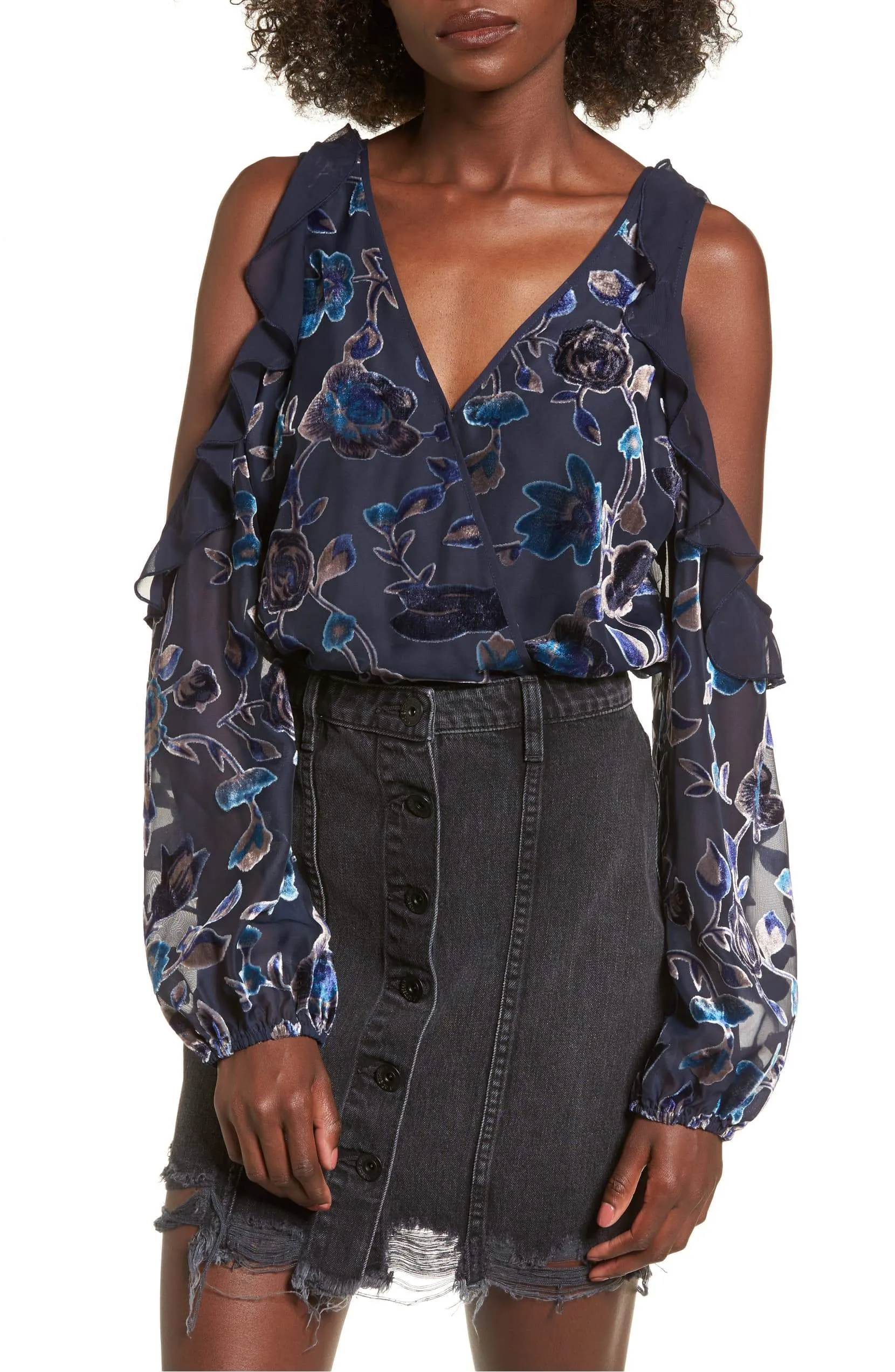 Floral Cold Shoulder Bodysuit