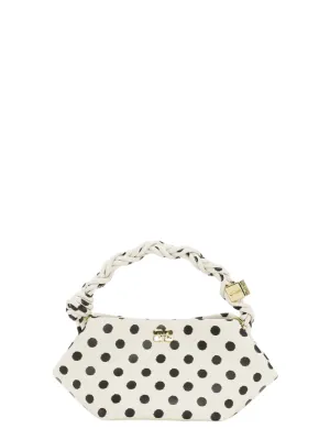 Ganni Bou Bag Mini Print Dots in Egret
