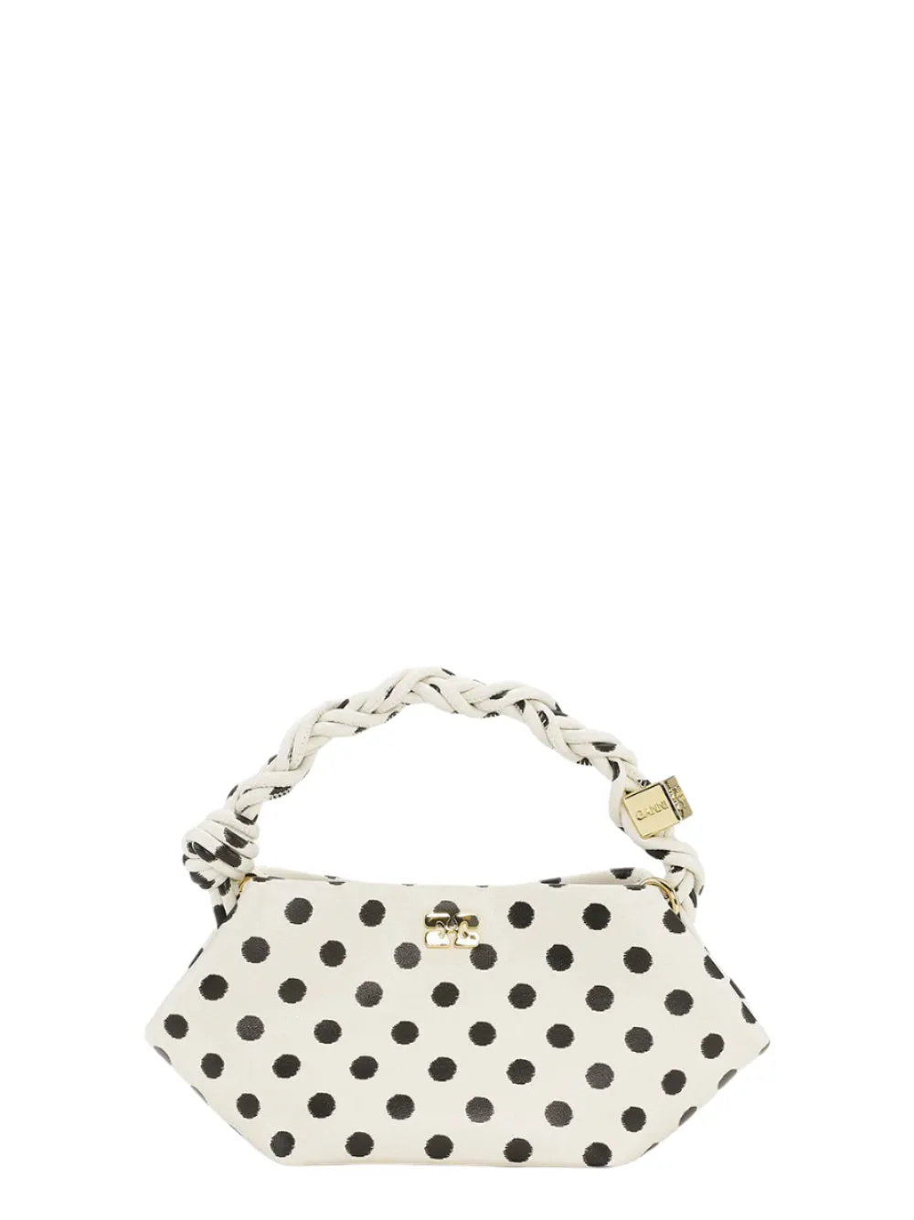 Ganni Bou Bag Mini Print Dots in Egret