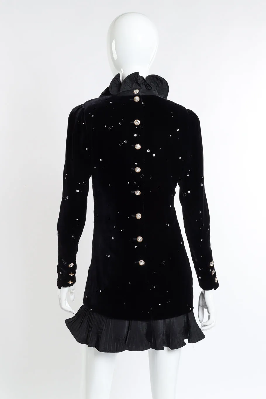 Glitter Ruffle Velvet Dress