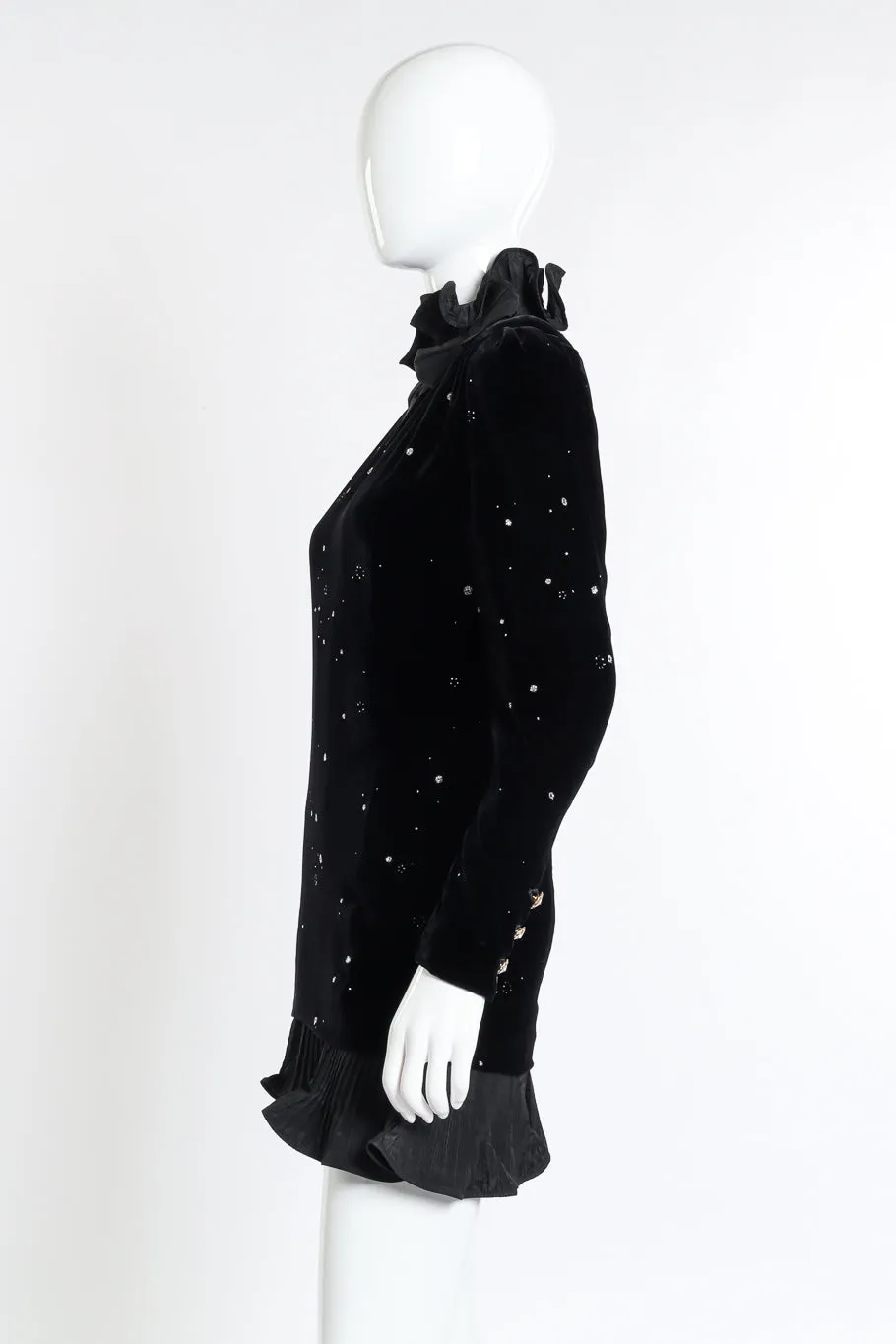 Glitter Ruffle Velvet Dress