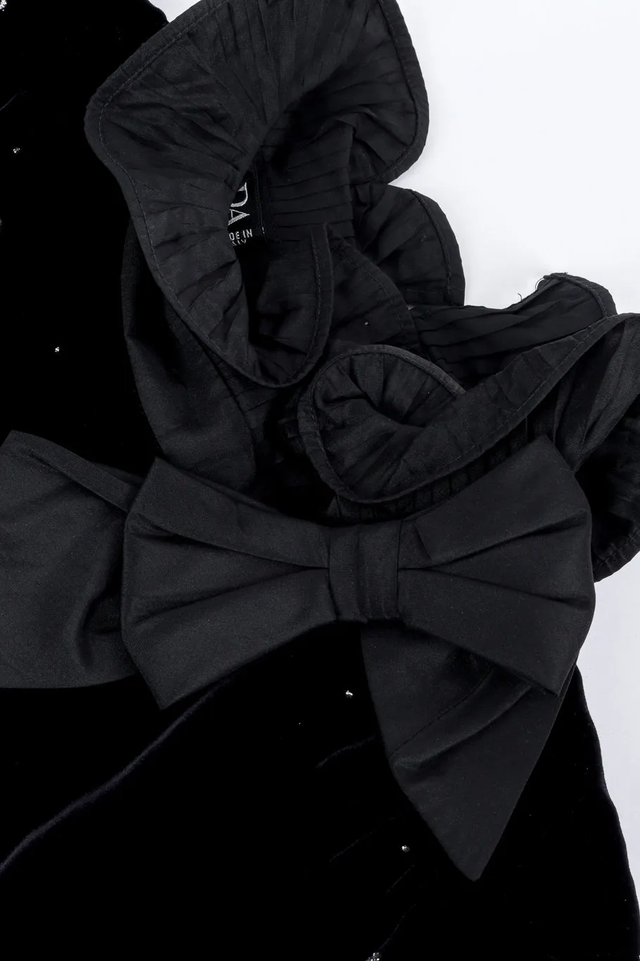 Glitter Ruffle Velvet Dress