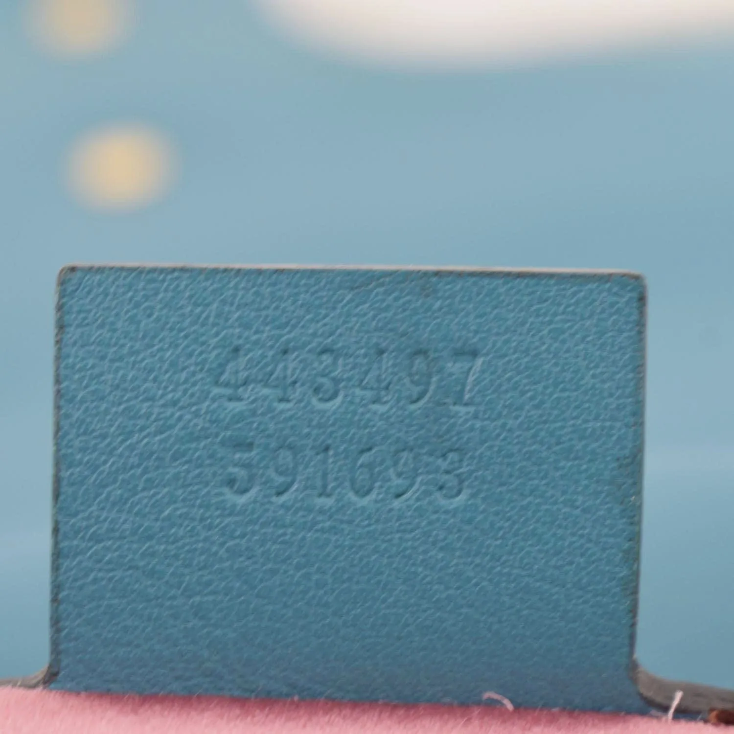 GUCCI GG Marmont Small Velvet Shoulder Bag Turquoise 443497