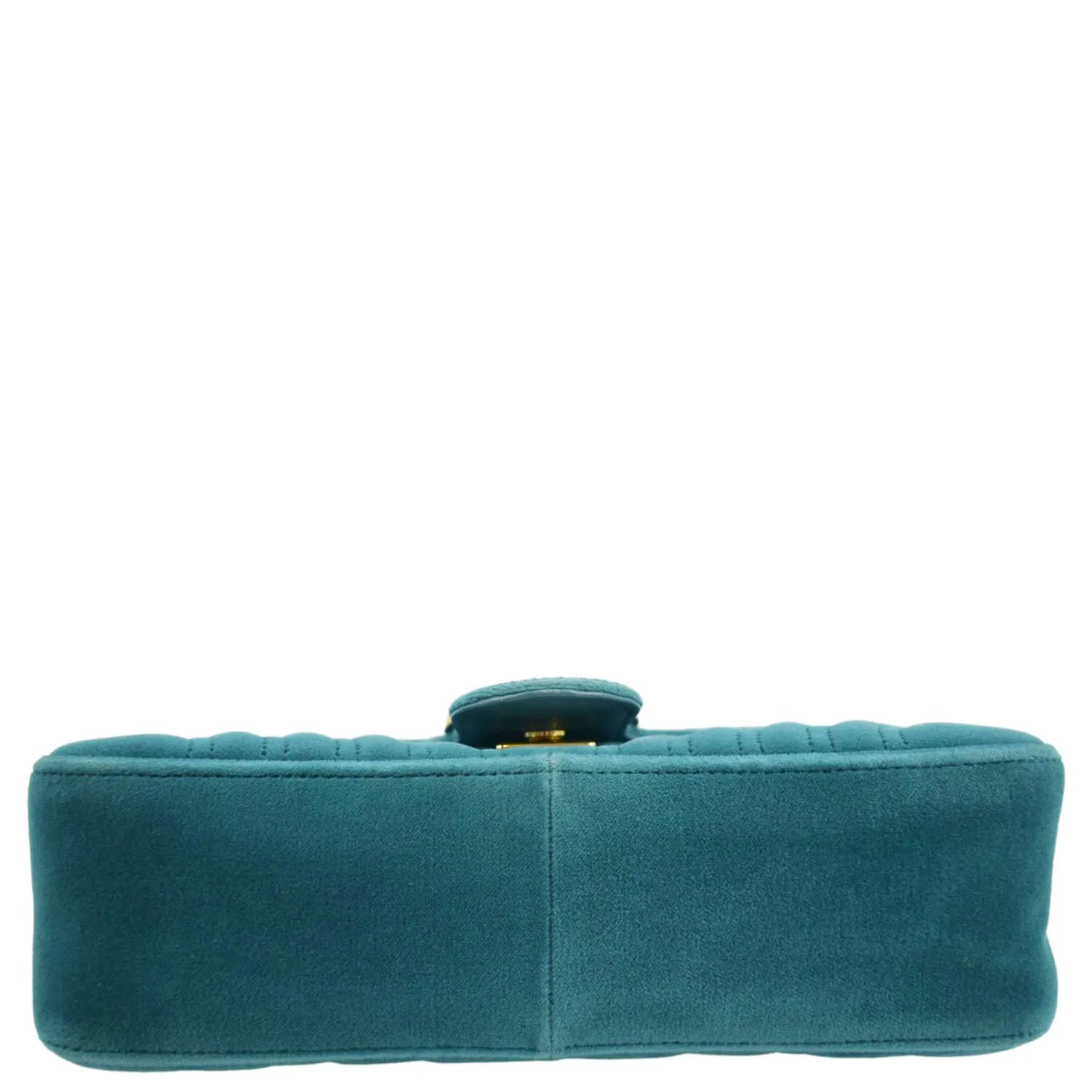 GUCCI GG Marmont Small Velvet Shoulder Bag Turquoise 443497