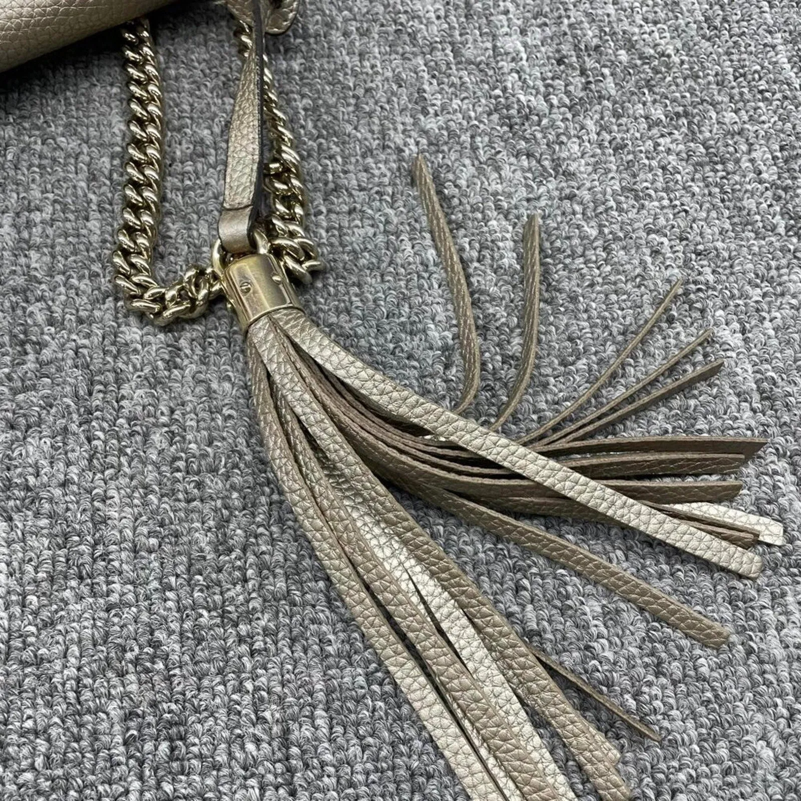 Gucci Soho Gold Metallic Shoulder Bag