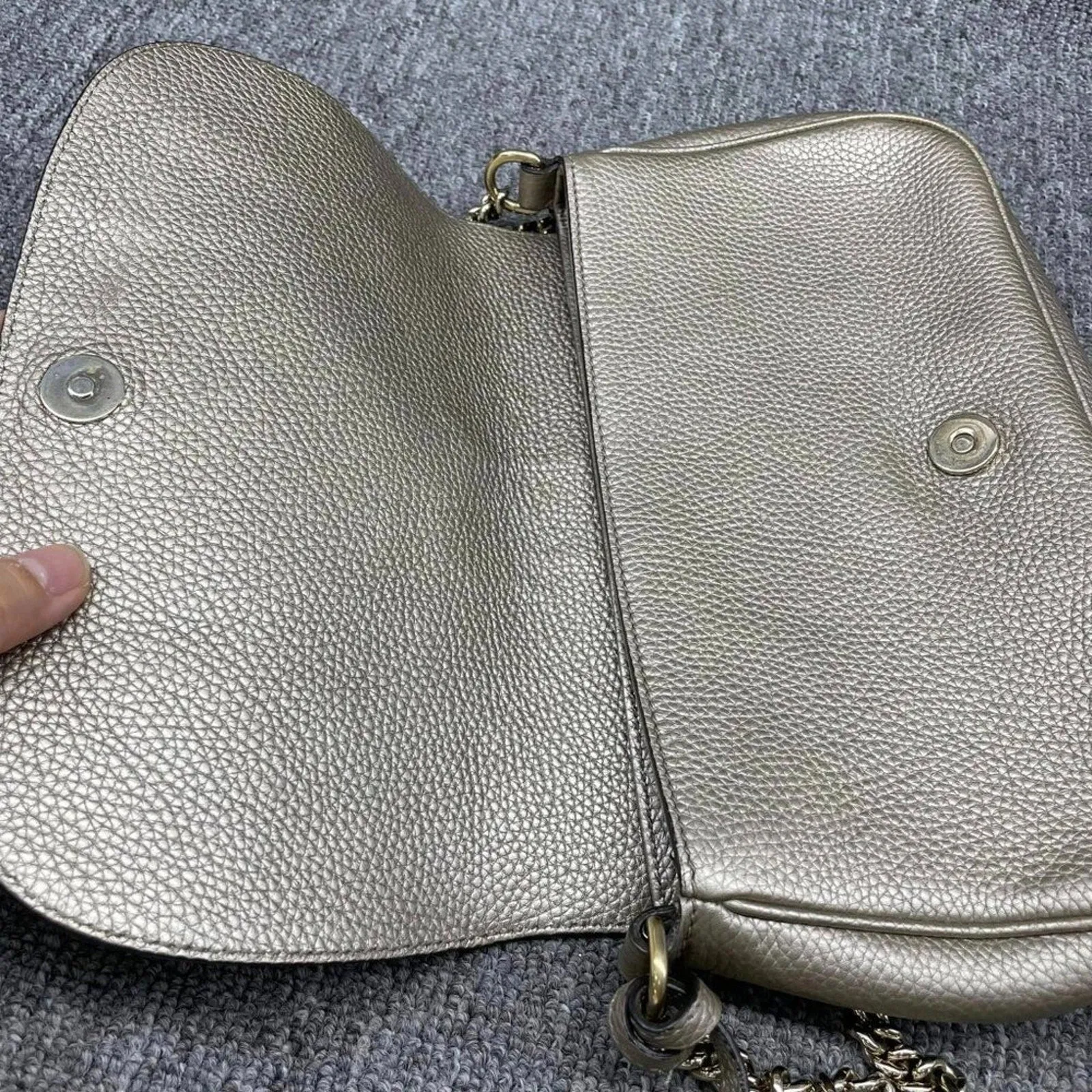 Gucci Soho Gold Metallic Shoulder Bag