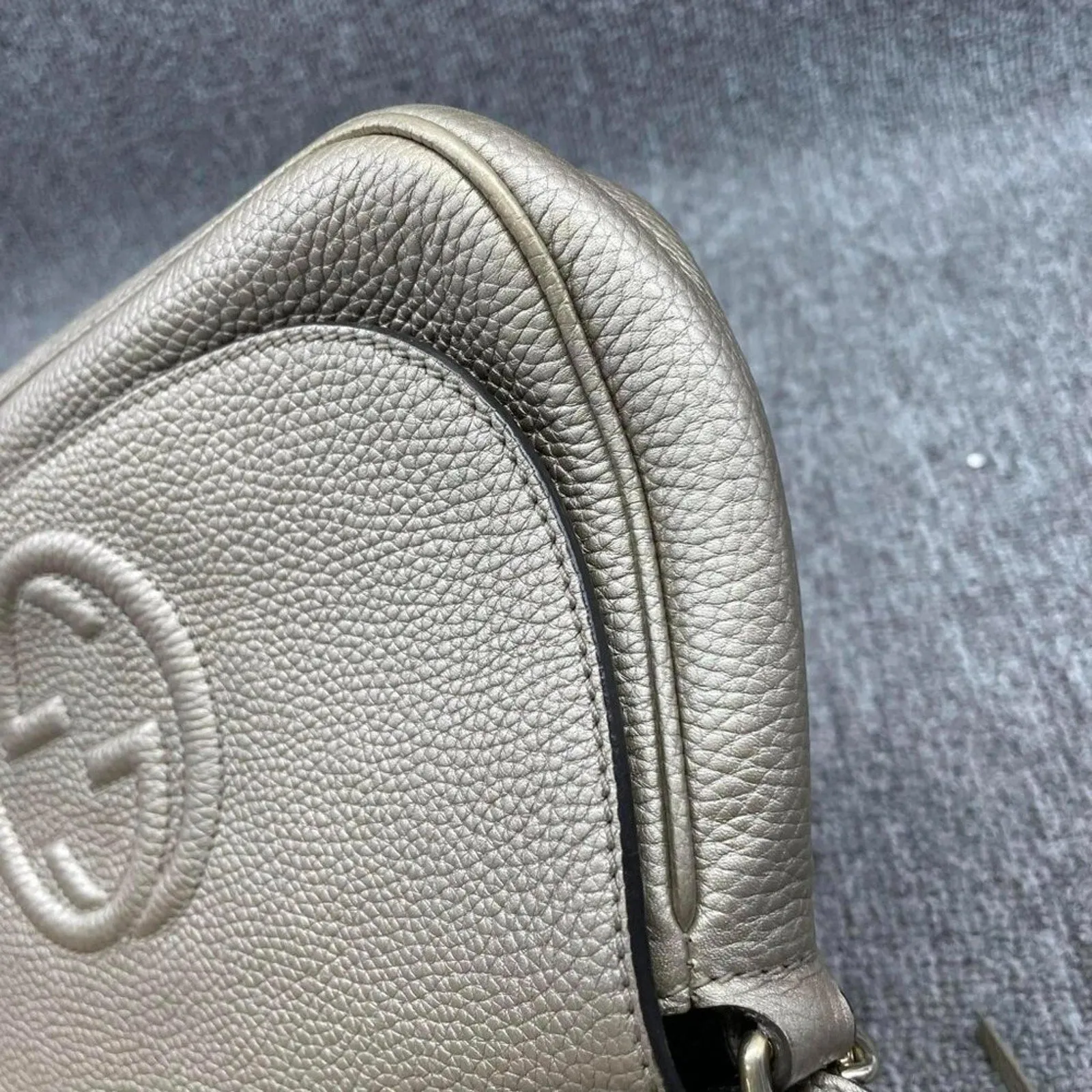 Gucci Soho Gold Metallic Shoulder Bag