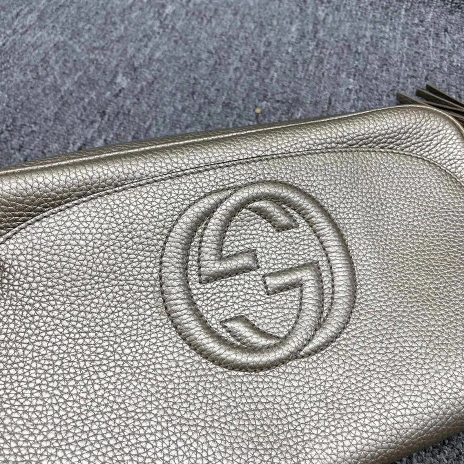 Gucci Soho Gold Metallic Shoulder Bag