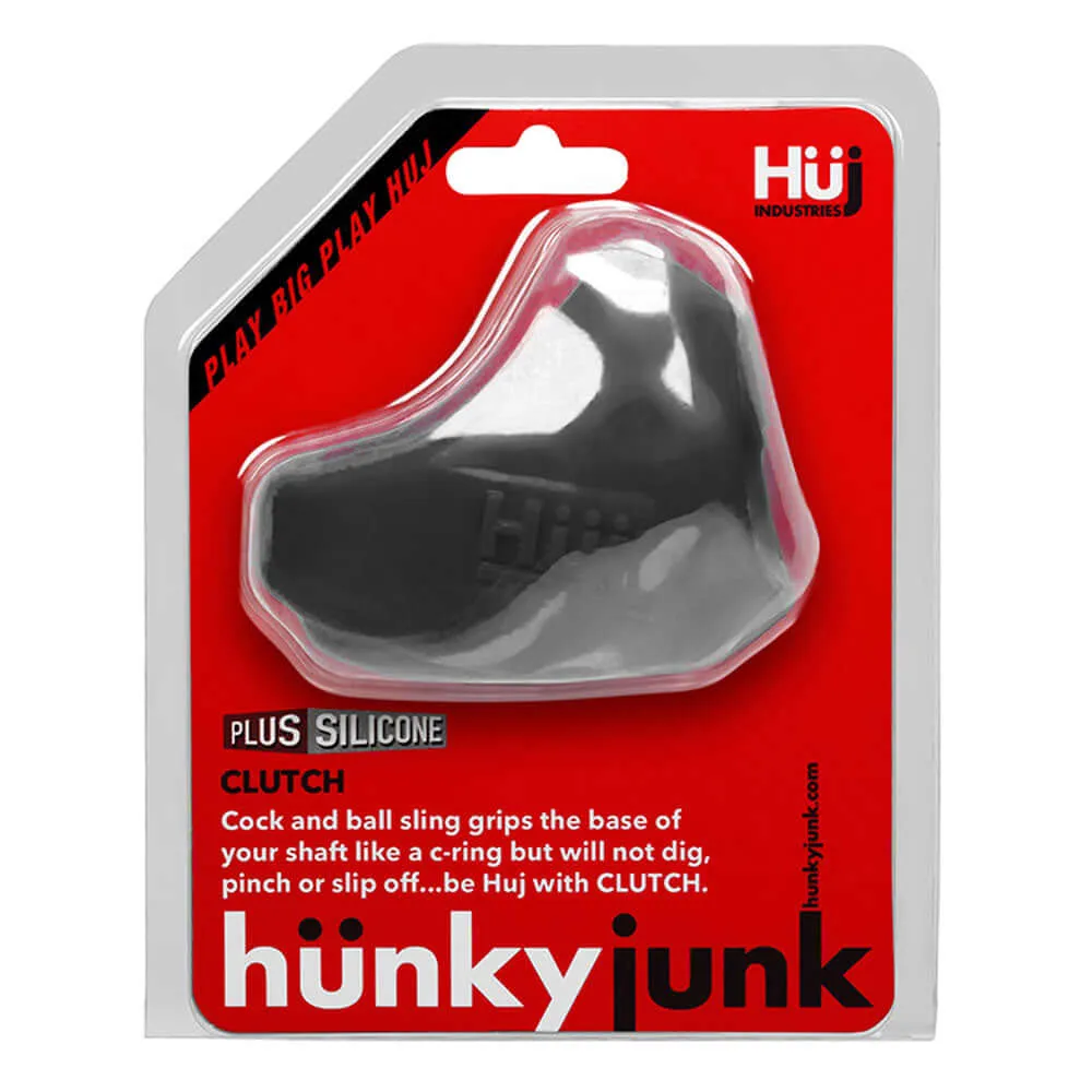 Hunkyjunk Clutch Cock Ball Sling - Tar: The Ultimate in Stretch, Grip, and Comfort