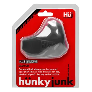 Hunkyjunk Clutch Cock Ball Sling - Tar: The Ultimate in Stretch, Grip, and Comfort