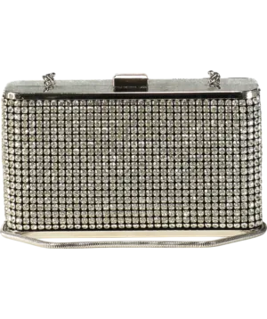 Karen Millen Metallic Rhinestone Clutch Bag