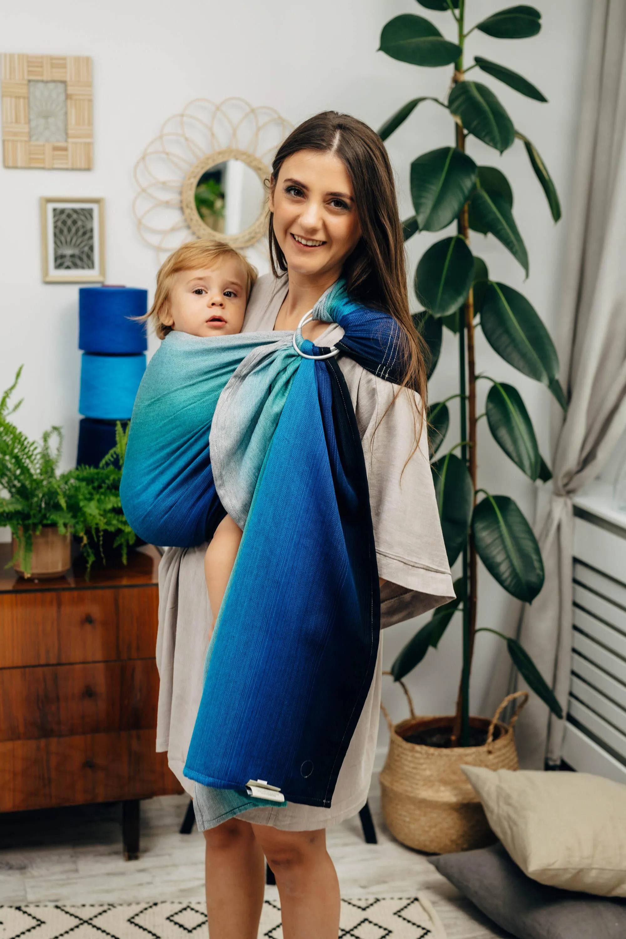 LennyLamb Ring Sling With Gathered Shoulder Airglow