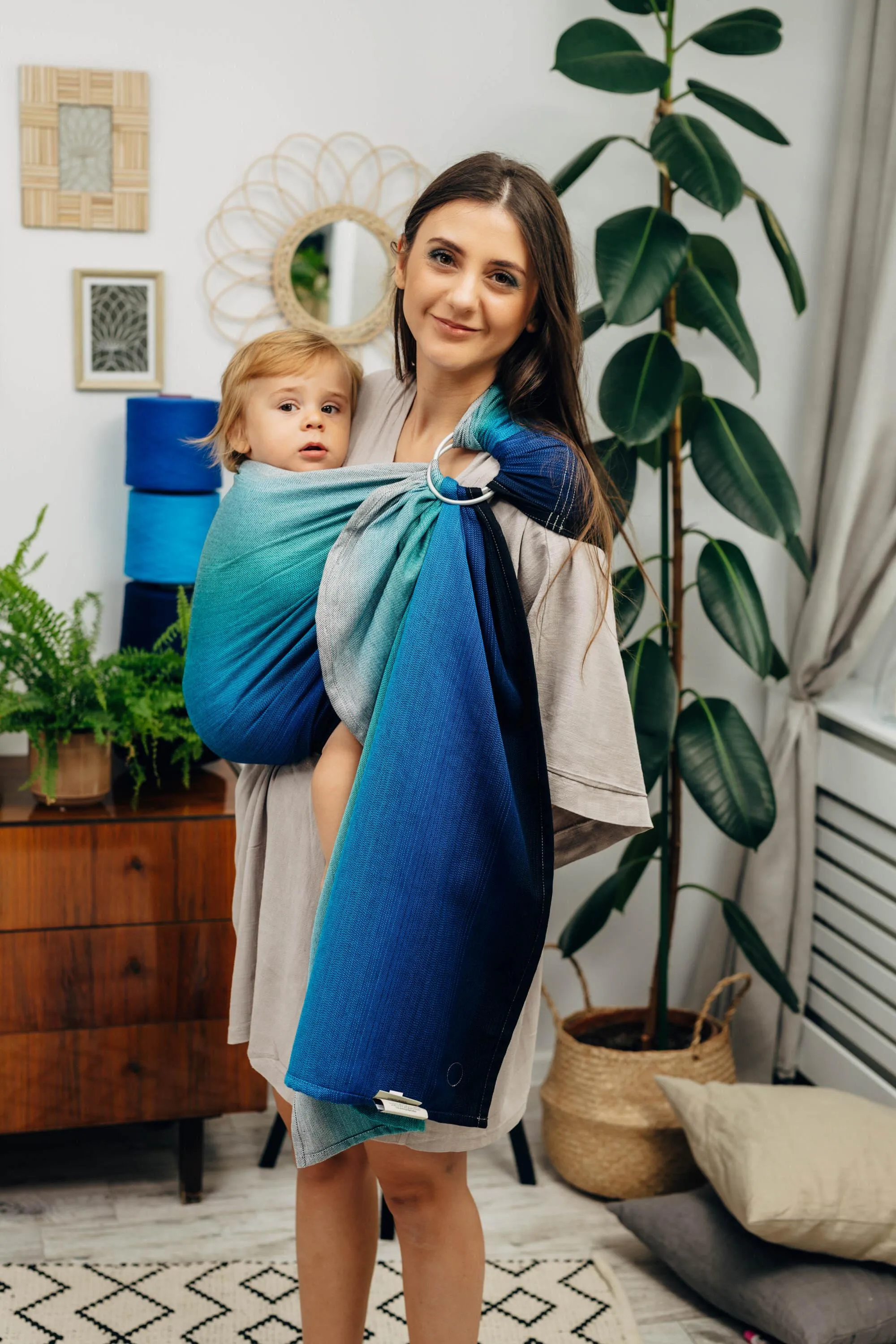 LennyLamb Ring Sling With Gathered Shoulder Airglow