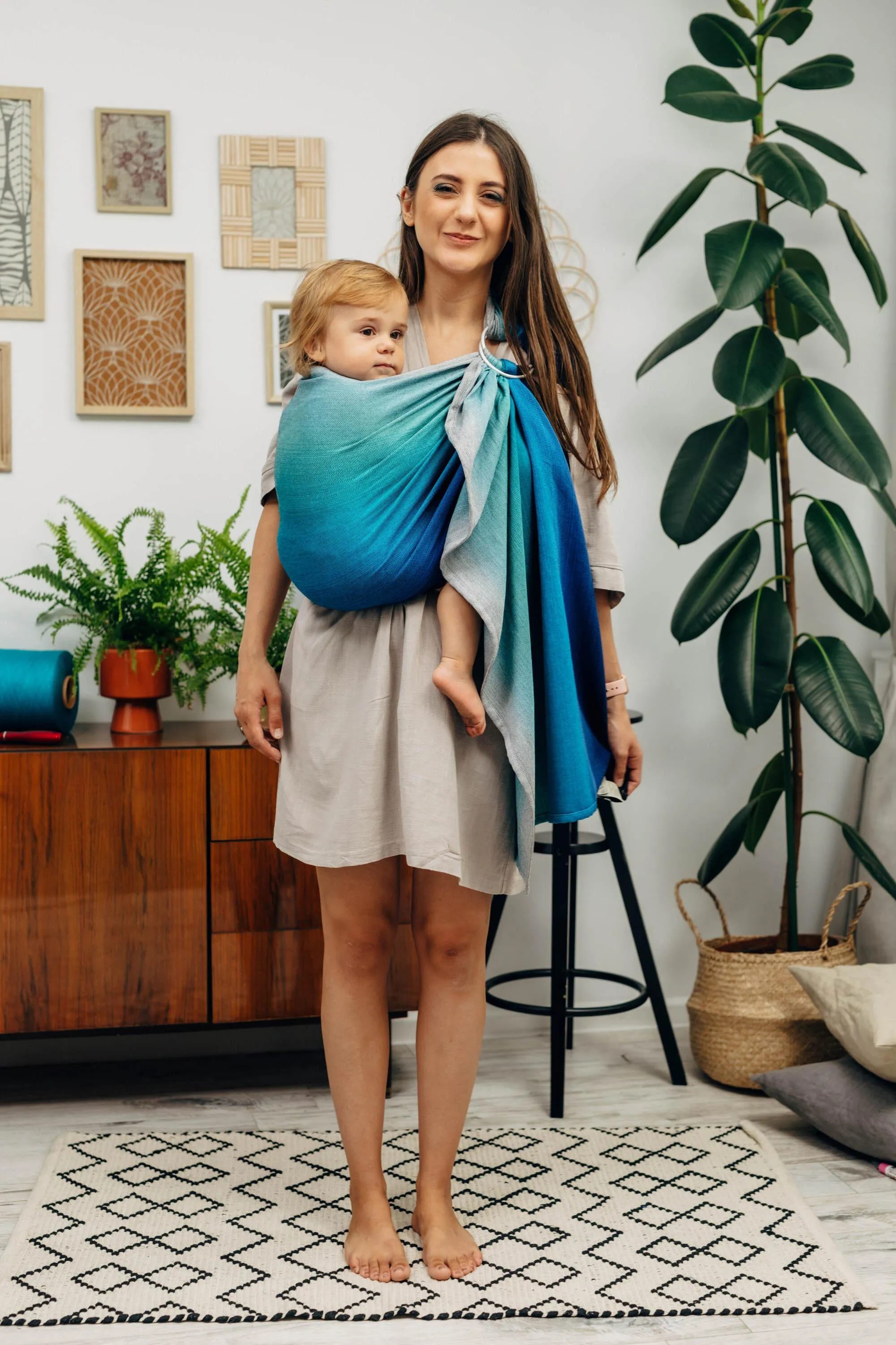 LennyLamb Ring Sling With Gathered Shoulder Airglow