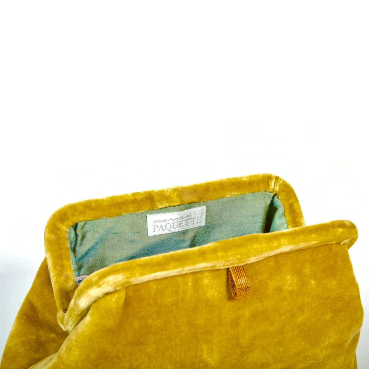Liette Velvet Clutch - Mustard