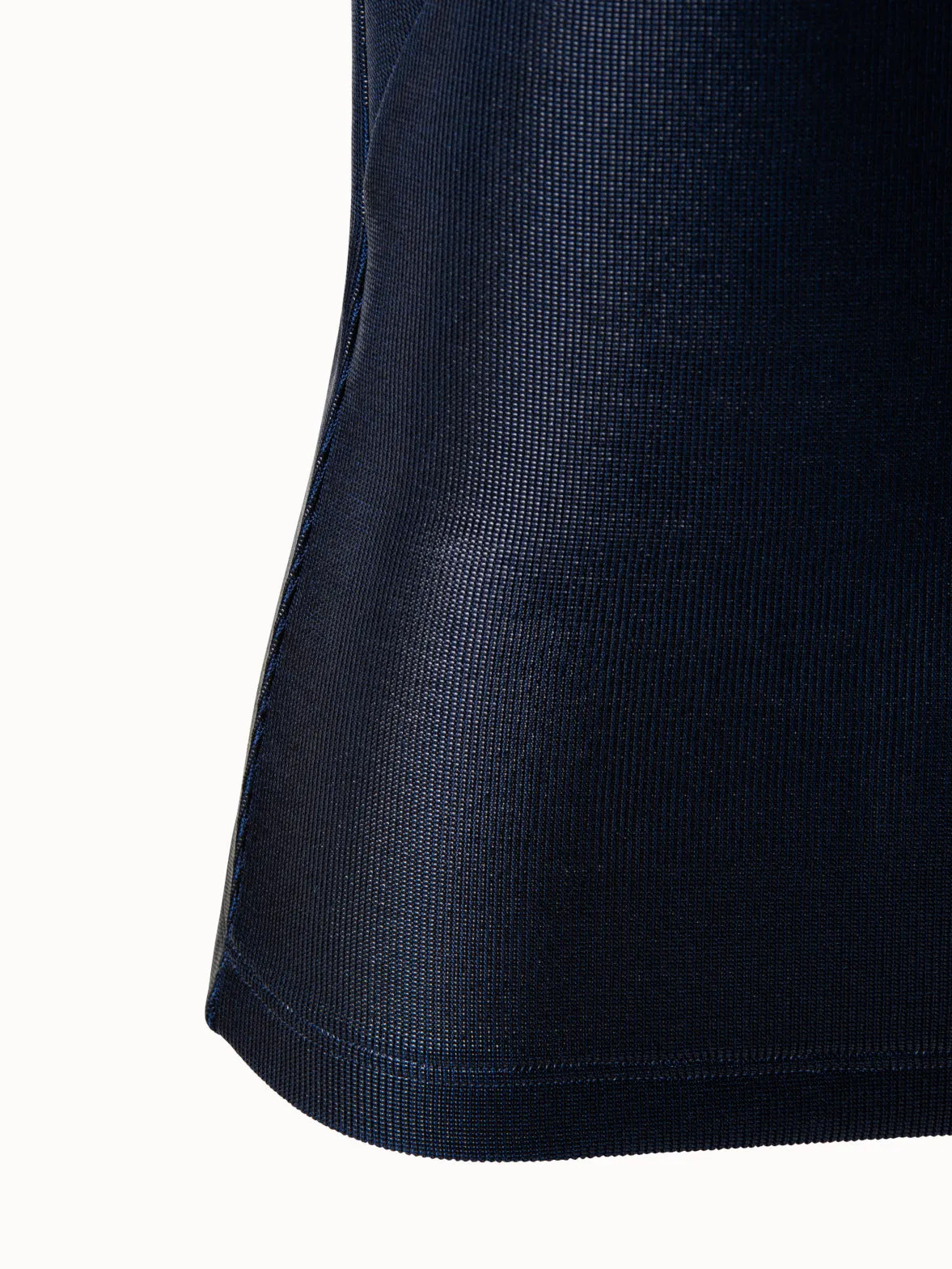 Liquid Jersey And Tulle Blouse