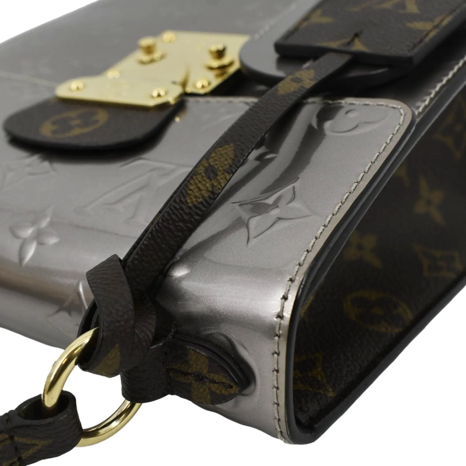 LOUIS VUITTON Spring Street NM Monogram Vernis Crossbody Bag Light Purple