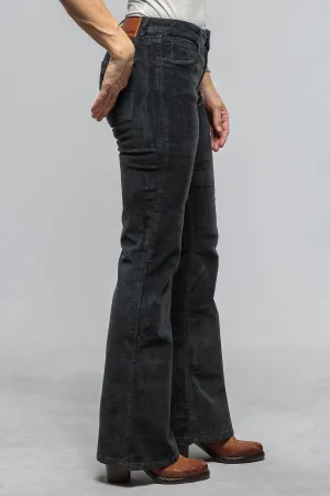 Luna Velvet Flare In Off Black