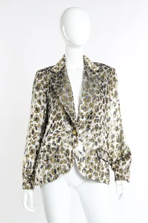 Metallic Burnout Animal Print Jacket