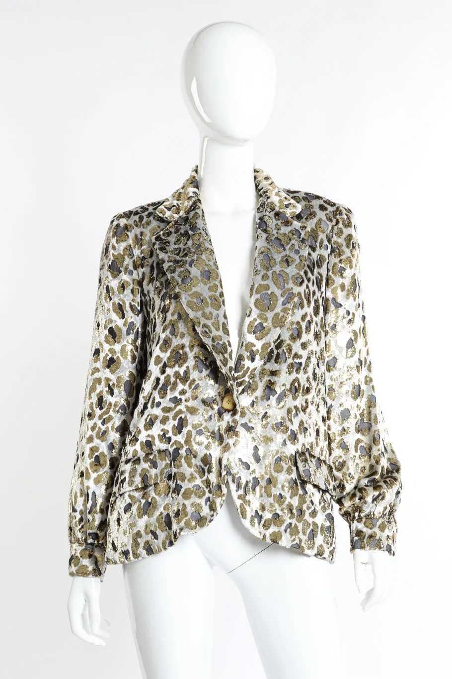 Metallic Burnout Animal Print Jacket