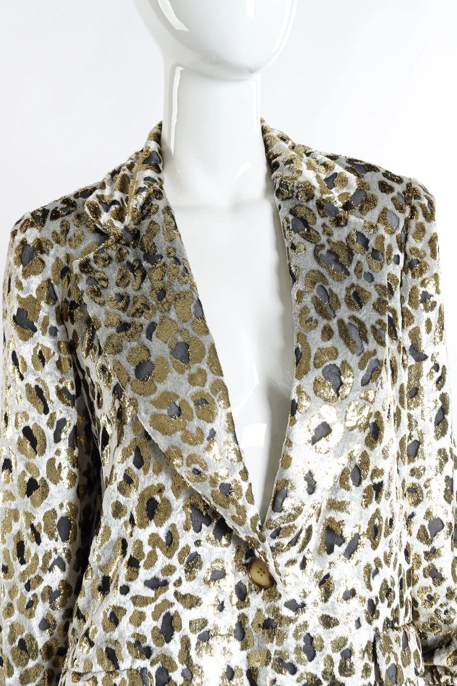 Metallic Burnout Animal Print Jacket