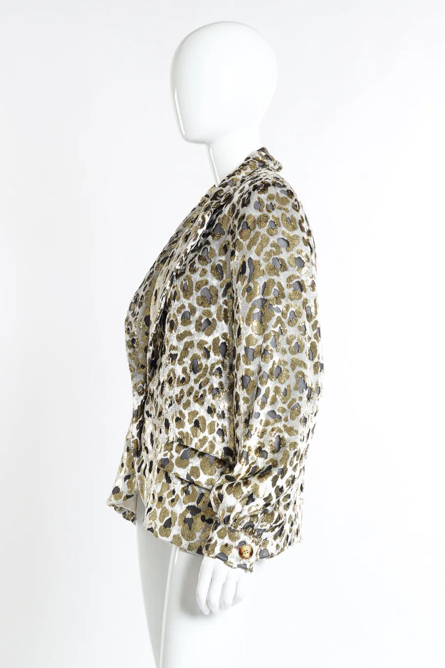 Metallic Burnout Animal Print Jacket