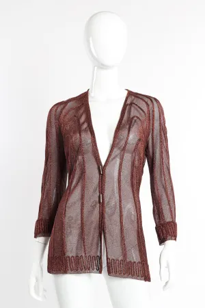 Metallic Cable Cardigan