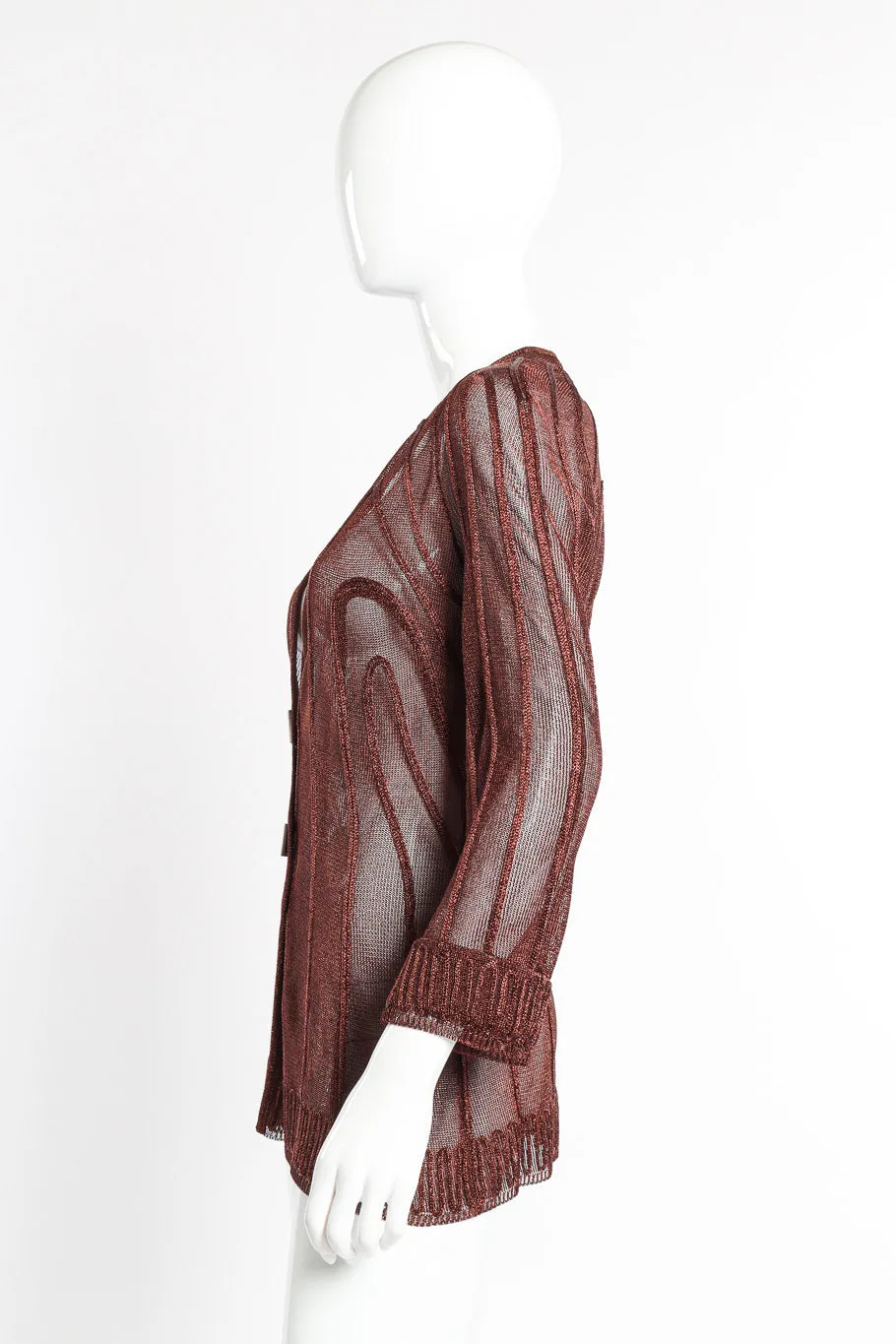 Metallic Cable Cardigan