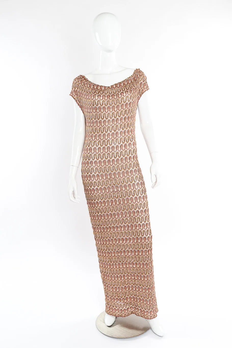 Metallic Knit Maxi Dress